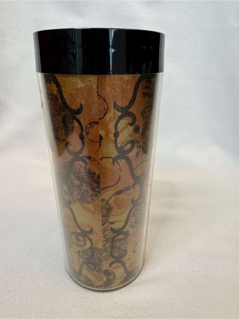 Vintage 70s Thermo-Serv MCM Gothic Tumbler Gold and Black - Picture 2 of 6